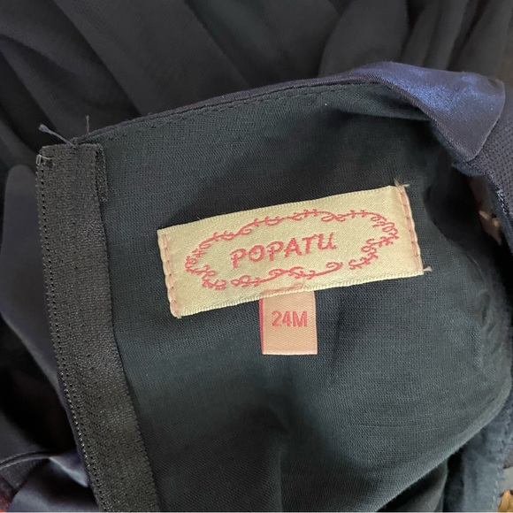 NWT ~ POPATU NAVY TODDLER DRESSY DRESS / NEW - Picture 5 of 10